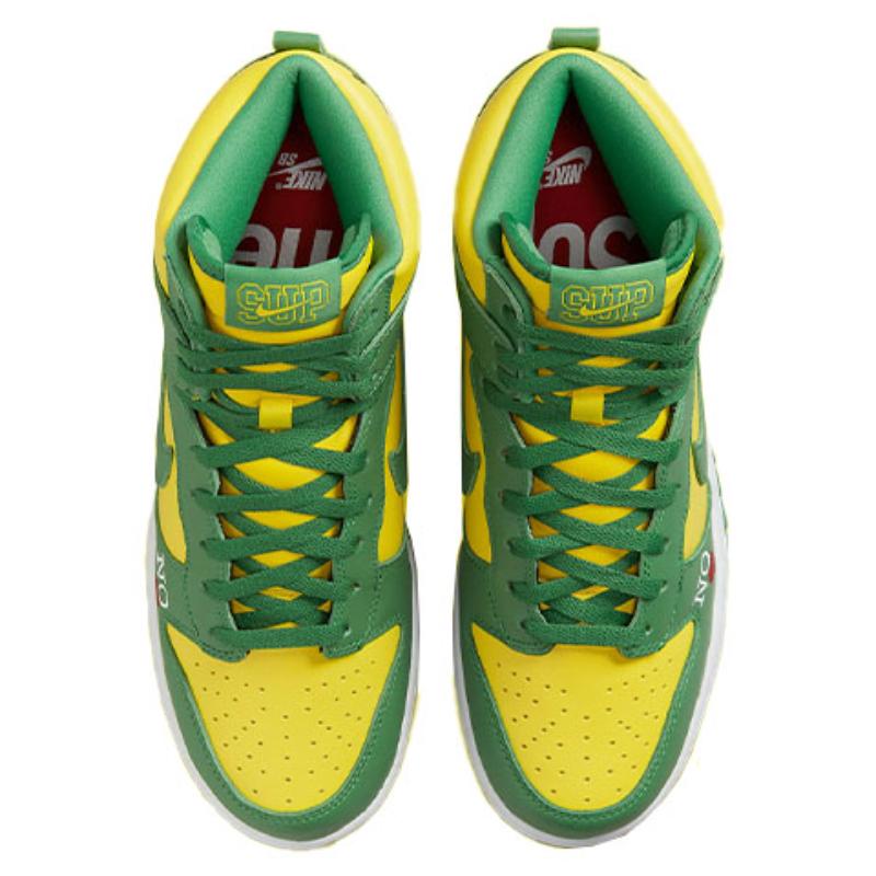 Nike Sb Dunk High Supreme By Any Means Brazil Skateboard Shoes DN3741-700