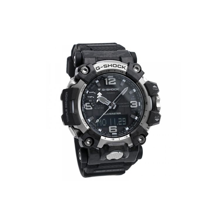 Casio Série Master Of G-Land G-Shock Resistente à Água 200M Movimento Quartzo Solar Pulseira de Resina Relógio Relógios Masculinos Preto GWG-2000-1A1JF