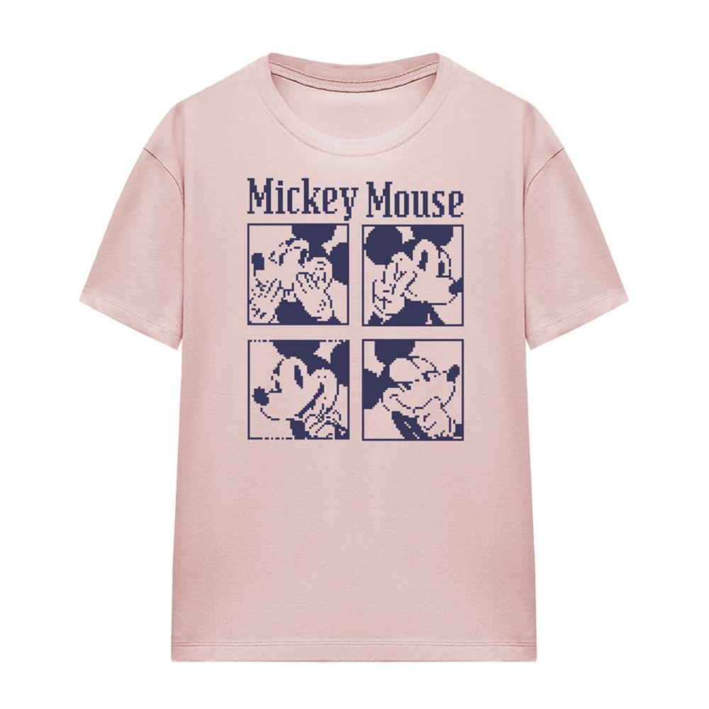 Disney Womens/Ladies Mickey Mouse Pixelated T-Shirt