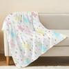 Soft Fleece Blanket, Multi-color Star Pattern, Breathable Lightweight All Seasons Throw, Warm Cozy for Home Office, Halloween & Christmas