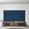 VidaXL Wall Panels 12 Pcs Blue 60x15 Cm Velvet 1.08 M² 343834