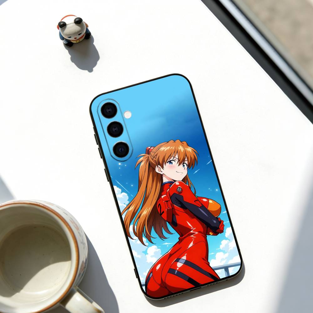 

EVA Soryu Asuka Langley Phone Case For Samsung Galaxy A73,A72,A71,A70,A53,A52,A51,Others Soft Black Cover Samsung a41