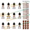 N501U-504U Medieval Castle Knight Building Blocks Figures Four Side UV Printing King Warhorse Weapons Accessories Toys Kid Gifts