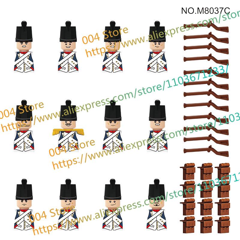 N501U-504U Medieval Castle Knight Building Blocks Figures Four Side UV Printing King Warhorse Weapons Accessories Toys Kid Gifts