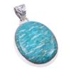 Naturalny kamień szlachetny Amazonit ręcznie wykonany wisiorek ze srebra próby 925 1,50" S3v57