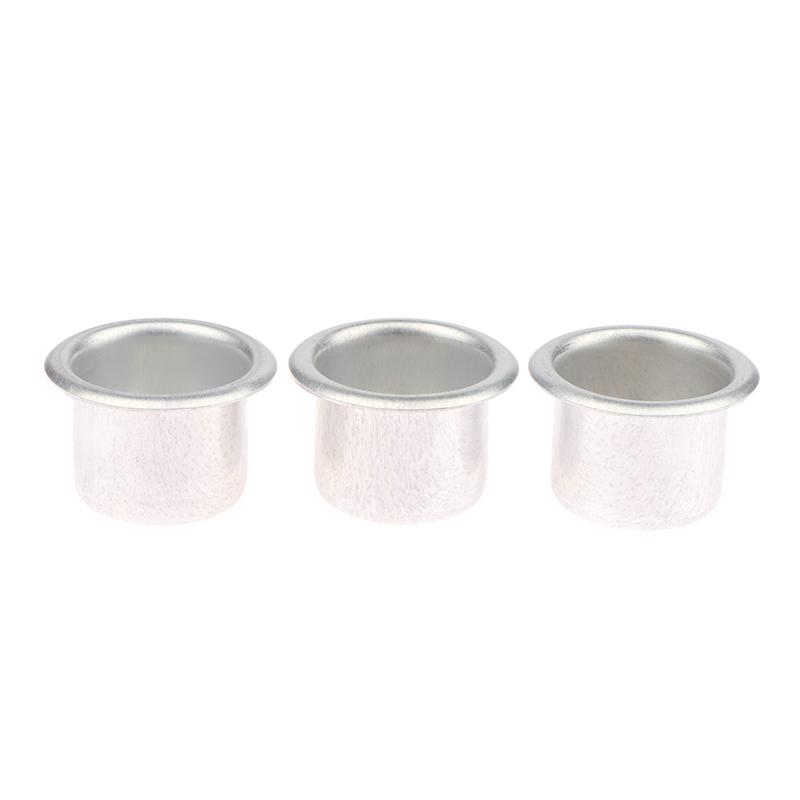10Pcs Mini Round Candle Cup Silver Diy Candlestick Making Tray Holder Container Accessory Aluminium Home Party Decor Parts