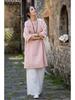 Vintage-Inspired Cotton Linen Qipao: Frog Button Women's Long Shirt