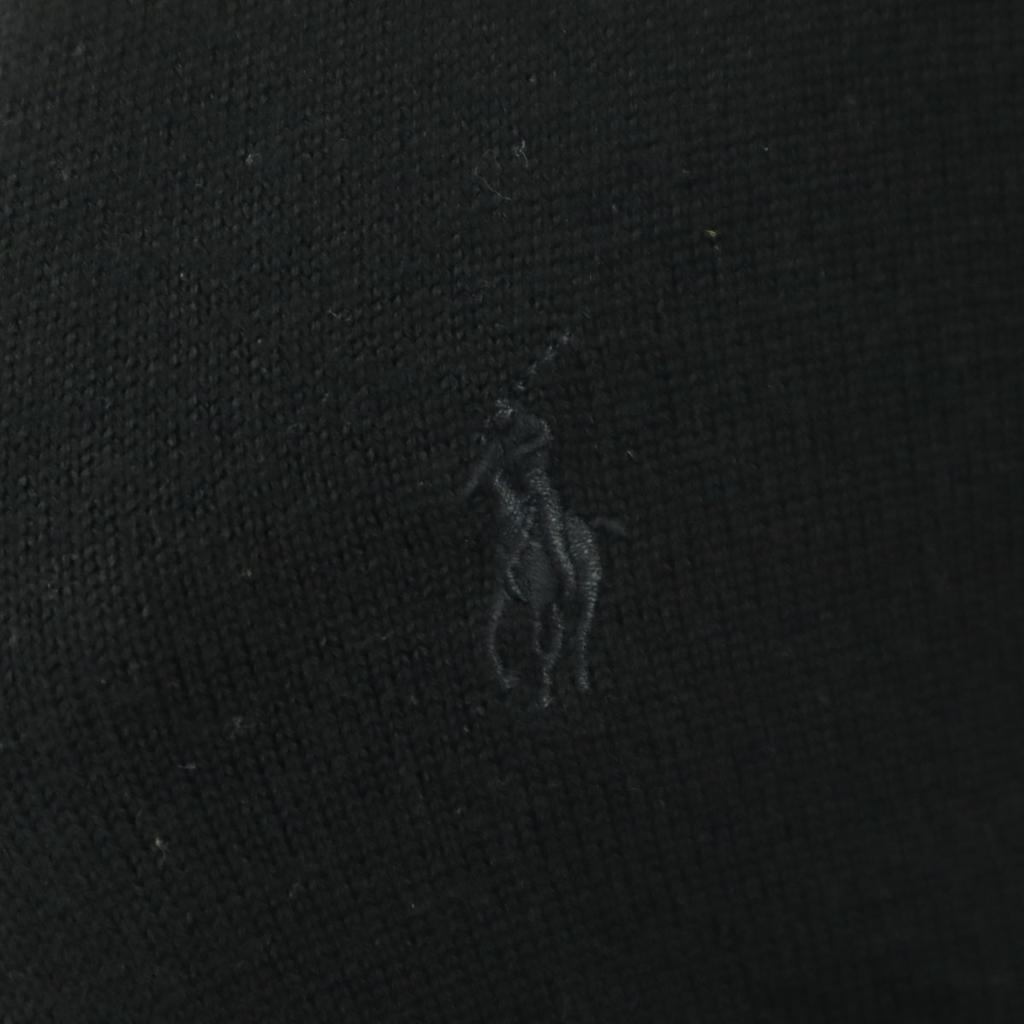 RALPH LAUREN One point logo Long sleeve knit cardigan L black Women Used