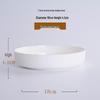 Korean Style White Bone China Vertical Stripe Dish - Shallow & Deep Options