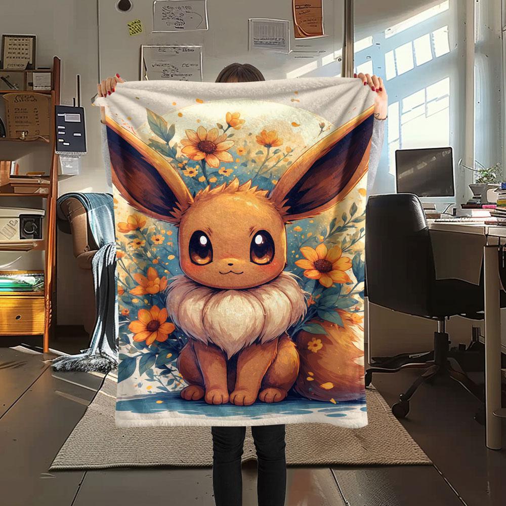 1Pc Fantasy Majin Buu Print Flannel Blanket, High quality Comfortable for All Seasons, Home Decor, Warmth and Comfort, Perfect for Christmas Gifts