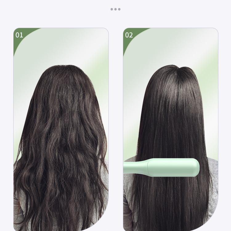 Dual-Purpose Ionic Hair Straightener & Curler Comb for Home and Dorm Use