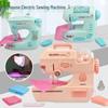 Children's Light-Up Mini Sewing Machine Toy - Interactive Home Appliance Set for Girls