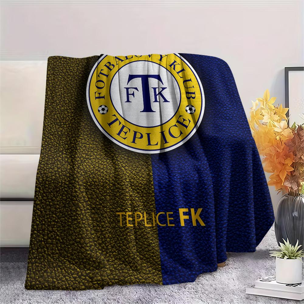 Teplice Football Club  Print Flannel Blanket, High quality Comfortable for All Seasons, Home Decor, Warmth and Comfort