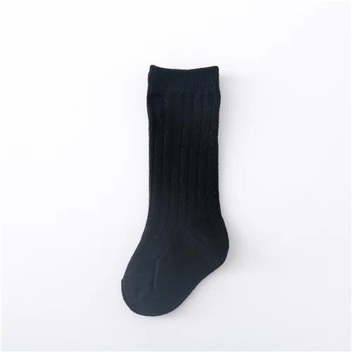 0-5 Jahre Baby Jungen Mädchen Lange Socken Baumwolle Einfarbig Gestreift Weich Kinder Knie Kinderstrumpf Schule Sport Babysocke 12 Farbe