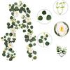 1PC 1.8m Artificial Eucalyptus Vine Fake Rose Flowers Gypsophila Garland For Wedding Home Party Craft Art Table Runner Decor