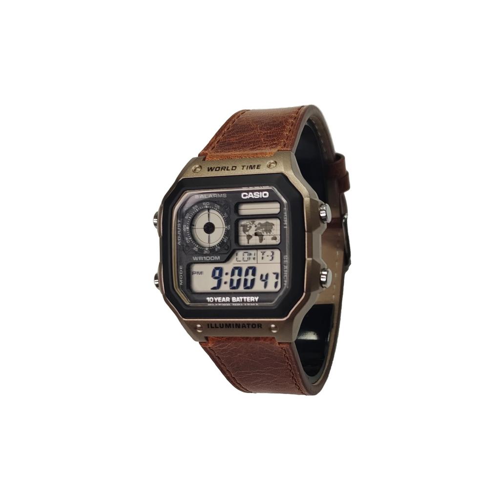 CASIO Custom Collection Quartz Movement Watch Men's Watches Black Dial AE-1200WH-5AV(Watch3--