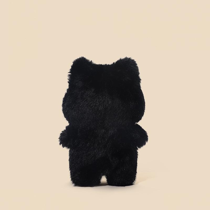Cartoon Couple Cat Plush Toys Soft Stuffed Cartoon Animal Kitty Doll Black Cats Pillow Cushion Christmas Birthday Gift For Kids