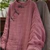 Johnature Cappotti Invernali Vintage da Donna a Collo Alto Monocolore a Maniche Lunghe Caldi Cappotti Cinesi