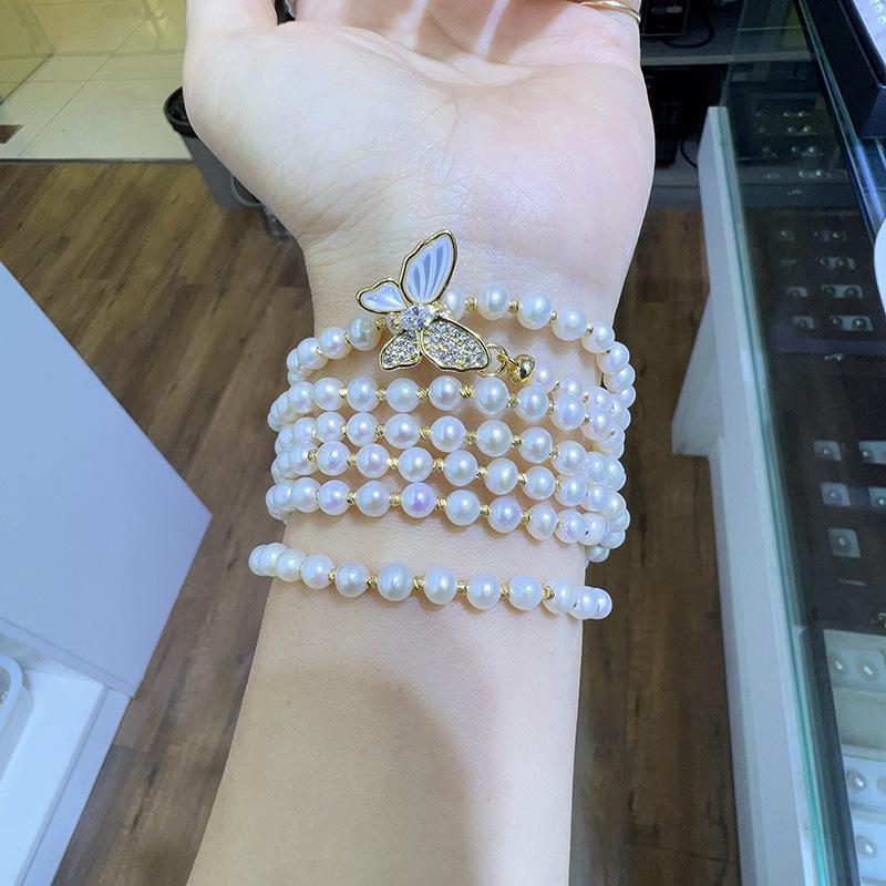 Elegant Pearl Necklace with Butterfly Clasp – Women's Fashion Jewelry