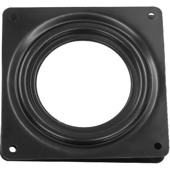 2 Pack Metal Lazy Susan Turntable, Mini Lazy Susan 4 Inch Swivel Plate for Model Base Crafts Stand Monitor Kitchen Table Cabinets, Black