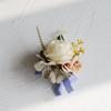 Umělé hedvábné květy růže Ženich Boutonniere Ženy Muž Špendlík Oblek Živůtek Svatba Knoflíková dírka Svatba Zápěstí Květina Party Dekor
