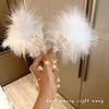 2Imitation White Swan Feather Hair Clips Elegant Ballet Headwear Bride Hair Accessories Sweet Princess Hairclips for Women Girls