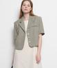 The-Abon Women'S 4-Button Like Crop Jacket Khaki