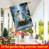 2D Flat, 2D Flat Printing 1pc Winter Christmas Snow Jesus Birth Pattern Print Garden Flag-double Sided Garden Flag, Outdoor Decoration, Lawn, Flag Onl