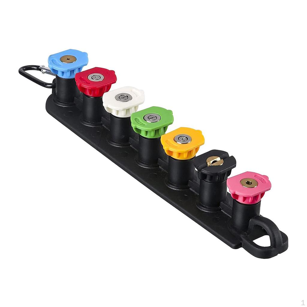 Heavy-Duty Power Washer Spray Tips Bundle with Nozzle Organizer
