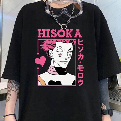 Nova Camiseta Quente Estampada de Hisoka de Anime para Mulheres e Homens Camiseta Casual com Personalidade Y2k Camisetas de Verão