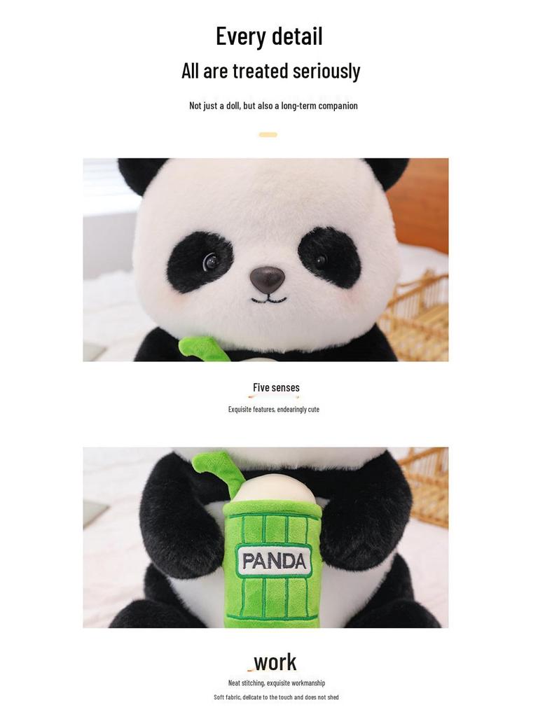 Entzückendes Panda Milchtee Plüschtier Kissen für Mädchen und Kinder
