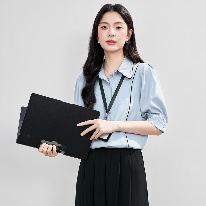 HANMANKE Women s Doll Collar Chiffon Short Sleeve Blouse S