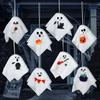 8Pcs Halloween Hanging Ghost Puppet Cute Polyester Ghost Ornament Halloween Party Home Indoor Outdoor Decoration Haunted House