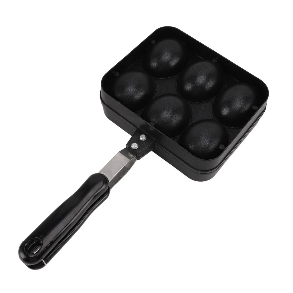 Oboustranná grilovací pánev Takoyaki s 6 otvory, nepřilnavá grilovací pánev Takoyaki, kuchyňská vaření, pečení, dort