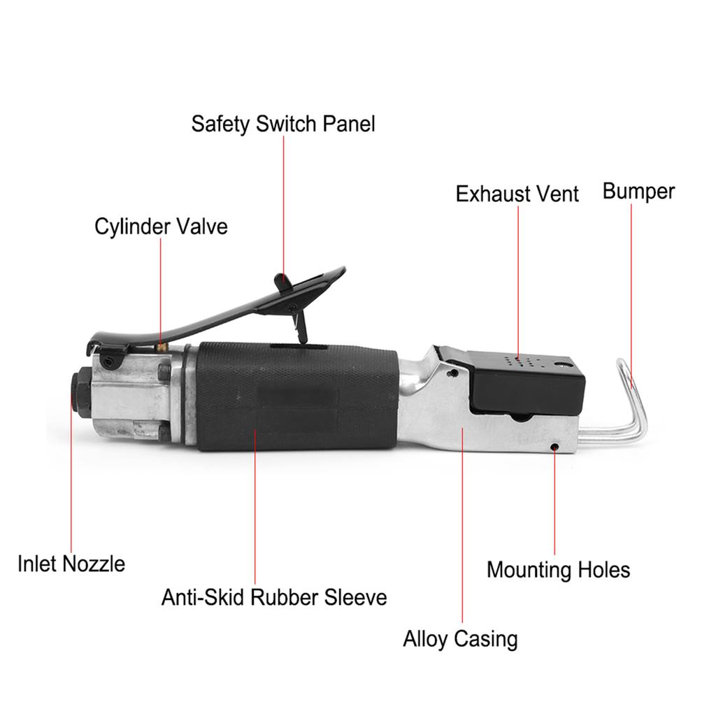 Pneumatic Reciprocating Saw Soft Rubber Handle Cutting Air Tool with Wrench Saw Blade