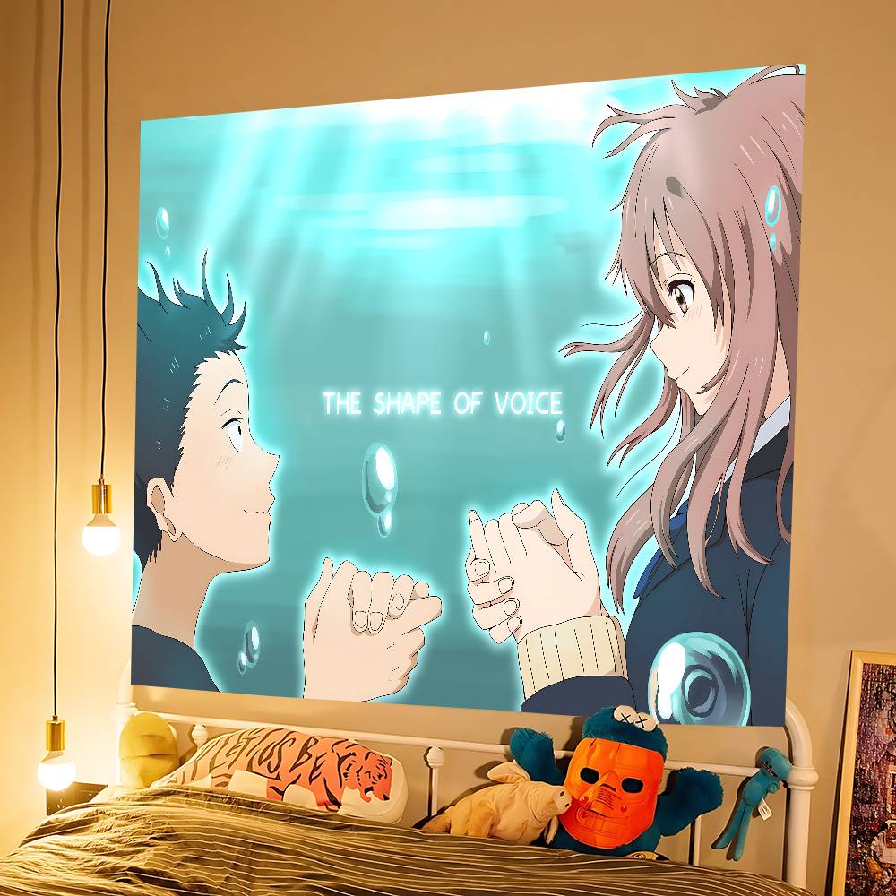 Anime A Silent Voice Anime Chart Flagge Für Wohnzimmer Zuhause Schlafsaal Dekor Kunst Heimdekor Banner Wandteppich