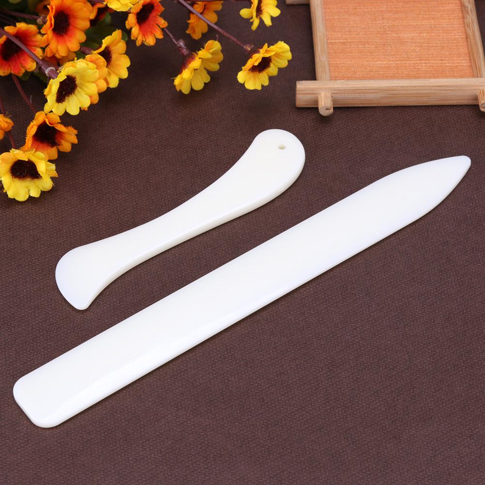 2pcs Leather Grooving Tool Professional DIY Edge Cutting Tool Handmade Bone White for Leather Crafting Work for Working Cutting