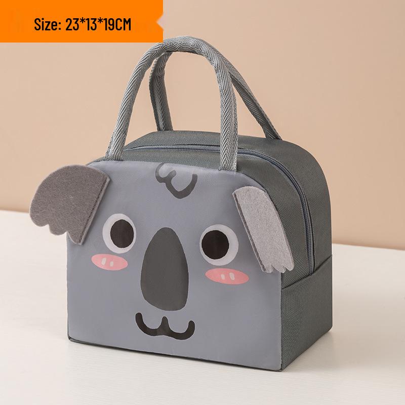Stylish Cartoon Insulated Lunch Tote - Large Aluminum Foil Liner for Work, Picnics, Kids.