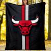 1pc Chicago Bulls Theme Blanket - Digital Print, Polyester, Cozy for All Seasons, Perfect for Outdoor, and Travel