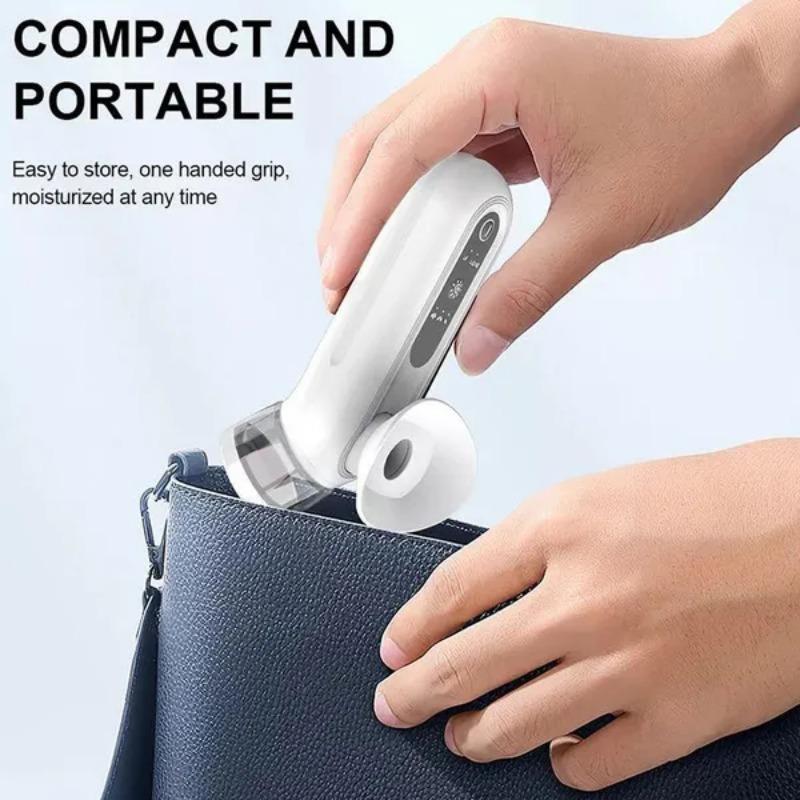 1 PACK Wiederaufladbares tragbares Augen-Dampfgerät mit 3 Modi, 10 ml Fassungsvermögen für trockene Augen, warme Kompresse, Gesichtsdampf, Linderung trockener Augen, Damen Mode, Haus Garten