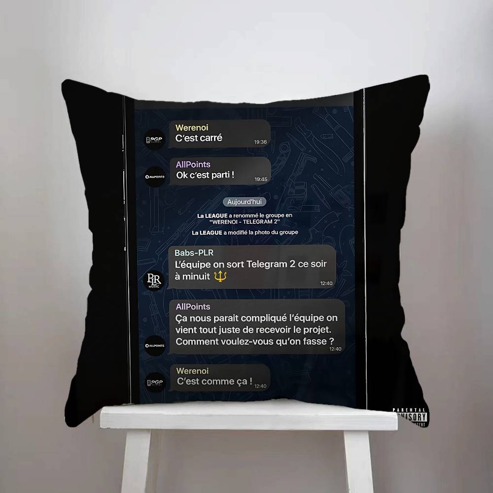 W-Werenoi Pillow Case Album Case Sofa Decorative Home Double-sided Printing Short Plush Cute Cushion Cover