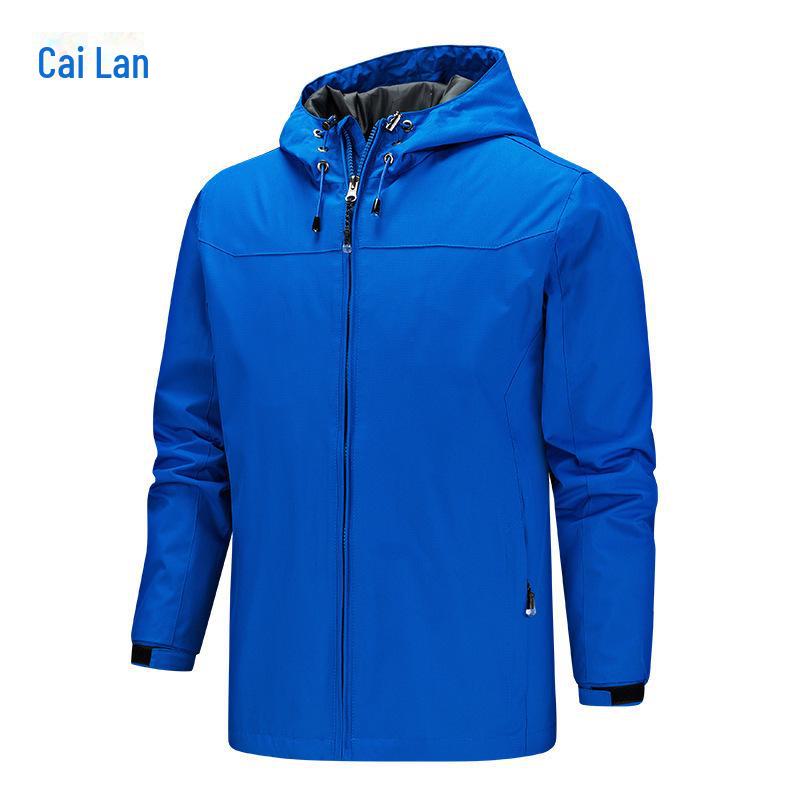 Unisex Waterproof Hooded Jacket for Outdoor Activities with Logo Printing