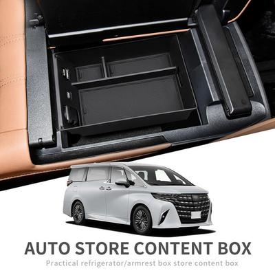 Automobilio laikymo dėžutė, skirta Toyota Alphard Vellfire 40Series 20242024 Vidinis dėklas Centrinės konsolės dėžutė Telefono kortelės monetų akinių laikiklis