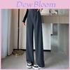 Womens High Waist Loose Wide Leg Pants With Elastic Fabric For Casual Streetwear