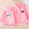 Modischer Herbst Winter Langarm Lustiger Cartoon Aufdruck Hoodie Bequemer Warmer Pullover Sportlich Lässig Kinder Reißverschluss Jacke Hoodie