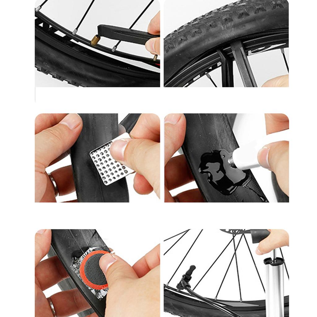 Bicycles Flat Tire Repair Kits Bicycles Inner Tube Tire Tool Glueless Patches Bike Tire Levers for Road Mountain Bike