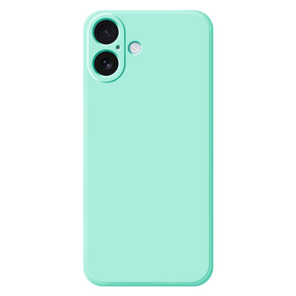 

For iPhone 17 TPU Case Straight Edge Protection Phone Cover Light Cyan