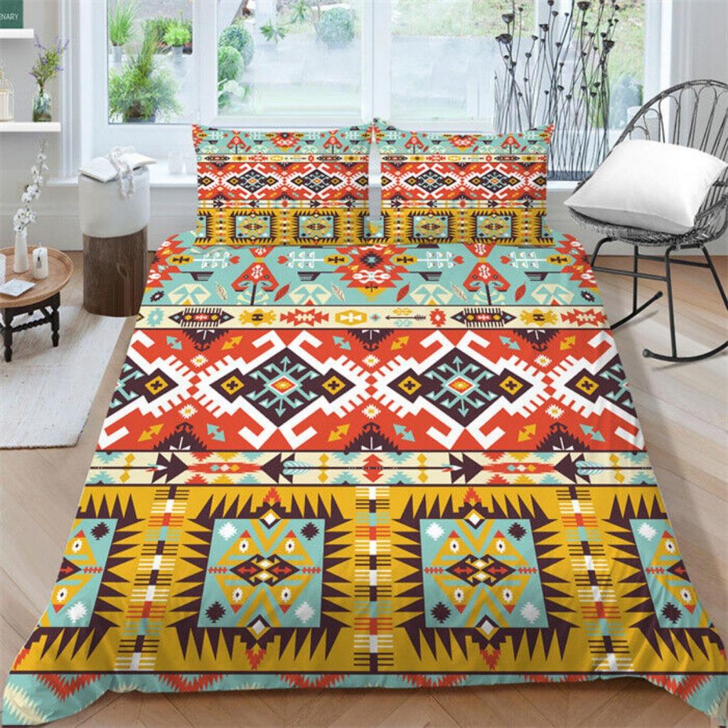 Vector Ethnic Style Bedding Sets Soft Duvet Cover Set Highend Bedroom Decor Gift