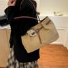 Streetwear Tote Bag For Women Large Suede Shoulder Crossbody With Magnetic Closure