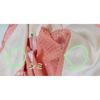 Used Single kimono small pattern salmon pink shibori plum pattern